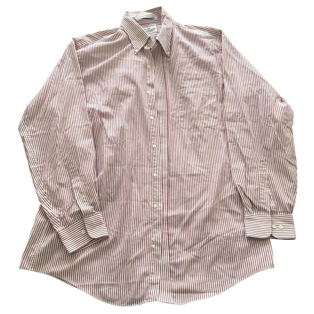 Vintage Sears Roebuck & Co Pinpoint Oxford Pima Cotton Blend Size 16.5 34/35